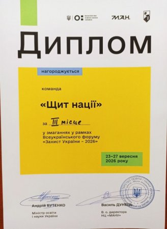 ТРЕТЄ МІСЦЕ СЕРЕД 19 КОМАНД УКРАЇНИ!